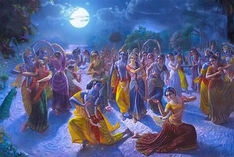  Gopis in Moonlight Hari's Dance Underneath A Celestial Canopy!